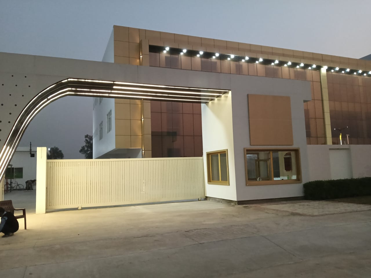 Landscaped front with water system